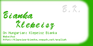 bianka klepeisz business card